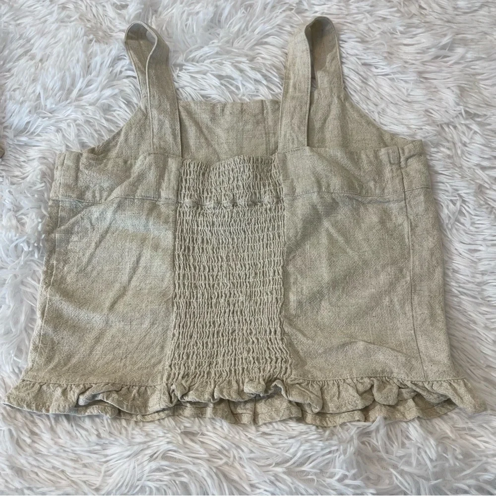 CHELSEA & VIOLET GIRLS SIZE L TOP AND SKIRT LIGHT TAN COLOR